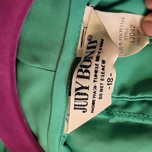 80's Green Scarf Tie Blouse - Picture 8 of 11